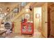 Close-up view of the wooden staircase with decorative accents and a cozy ambiance at 460 Morgan Mill Rd, Brooks, GA 30205