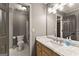 Bathroom offers vanity with marble countertop, adding luxury to this essential space at 307 Bellingrath Ct, Peachtree City, GA 30269