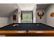 Large bonus room with a pool table, gray paint, recessed lighting, and window with curtains at 307 Bellingrath Ct, Peachtree City, GA 30269