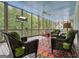Relaxing screened porch with comfortable wicker chairs, ideal for enjoying the outdoors with nature views at 6017 Chestatee Creek Nw Ct, Acworth, GA 30101