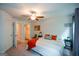 Cozy bedroom with ensuite bathroom, featuring neutral walls, plush carpet and lots of light at 302 Aspen Valley Ln, Dallas, GA 30157