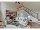 The living room features a fireplace, high ceilings, and an open floor plan at 5245 Cottage Farm Rd, Johns Creek, GA 30022