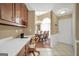 Kitchen featuring ample counter space with views into the dining area at 1335 Vine Cir, Mcdonough, GA 30253