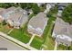 Aerial view of a well-maintained two-story home with manicured lawns and landscaping at 3725 Downing Dr, Cumming, GA 30040