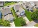 Overhead view of the house showing the well-maintained lawn, driveway, and surrounding neighborhood at 3725 Downing Dr, Cumming, GA 30040