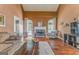 Spacious living room featuring hardwood floors, fireplace, and neutral decor at 119 Creekside Vw, Hiram, GA 30141