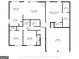 Detailed floor plan displaying the layout of the home with room dimensions and features at 2898 Cedar Trace Dr, Ellenwood, GA 30294