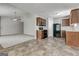 Open kitchen with stainless steel appliances, and linoleum flooring at 2898 Cedar Trace Dr, Ellenwood, GA 30294