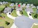 Aerial view of property with a red marker, showing the home's location in the neighborhood at 4160 Grandview Vista St, Cumming, GA 30028