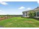 This beautiful backyard is full of green grass and has a wood fence at 4160 Grandview Vista St, Cumming, GA 30028