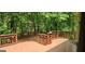 Spacious deck surrounded by trees provides an outdoor living space that's perfect for entertaining and relaxation at 3626 Lone Indian Trl, Marietta, GA 30066