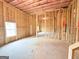 Spacious unfinished basement with wood framing, insulation, and natural light from the single window at 5342 Legacy Trl # 30, Douglasville, GA 30135