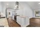 Beautiful kitchen with a modern island and stainless steel appliances at 4178 Castle Pines Ct, Tucker, GA 30084
