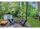 Cozy backyard with a fire pit surrounded by Adirondack chairs, perfect for outdoor entertaining at 792 Mimosa Se Dr, Marietta, GA 30060