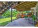 View of a backyard from under a raised wooden deck at 684 Doe Lane Ln, Loganville, GA 30052