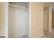 Interior closet view features a clean, empty closet with shelves and a rod for optimal storage solutions at 1102 Wynnes Ridge Cir, Marietta, GA 30067
