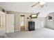 Bright bedroom featuring a ceiling fan, TV, and neutral-toned walls at 1285 Willow Park Way, Cumming, GA 30041