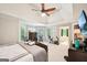 Large main bedroom with vaulted ceilings, sitting area, and ensuite bathroom with tub at 1285 Willow Park Way, Cumming, GA 30041