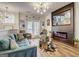 Inviting living room features a modern fireplace, chic decor, and a comfortable seating area at 1753 Liberty Pkwy, Atlanta, GA 30318
