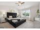 Bedroom featuring a luxurious bed, high ceilings, and bright windows at 179 Stanchion Dr, Union City, GA 30291