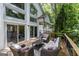 Cozy deck with outdoor seating, perfect for enjoying nature at 145 Mount Shasta Ln, Johns Creek, GA 30022