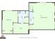 Up close floor plan displaying the layout of the basement, including a Gathering room, recreation area, and laundry at 178 Castleair Ne Dr, Kennesaw, GA 30144