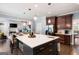Open kitchen with a large island, stainless steel appliances, and modern finishes at 3045 Moss Stone Lane Sw Ln, Marietta, GA 30064