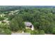 Aerial shot showcases a grand home nestled within a canopy of mature trees in a serene neighborhood at 310 Westbourne Dr, Tyrone, GA 30290