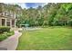 Lush backyard featuring a pool with plenty of entertaining and recreational green space at 310 Westbourne Dr, Tyrone, GA 30290