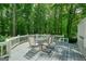Relaxing back deck featuring outdoor seating and wooded views for peaceful enjoyment at 7025 Stone Wood Nw Dr, Kennesaw, GA 30152