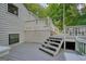 Spacious back deck of home featuring stairs to backyard and white painted wood at 7025 Stone Wood Nw Dr, Kennesaw, GA 30152