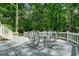 Relaxing back deck featuring outdoor seating and wooded views for peaceful enjoyment at 7025 Stone Wood Nw Dr, Kennesaw, GA 30152