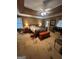 Large main bedroom with ceiling fan and large windows at 974 Bloomfield Dr, Lawrenceville, GA 30044