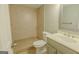 Bathroom featuring walk-in shower, vanity, and modern fixtures at 3781 Deercreek Dr, Powder Springs, GA 30127