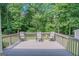 Enjoy the outdoors from this wooden deck, perfect for relaxing and entertaining surrounded by trees at 3781 Deercreek Dr, Powder Springs, GA 30127