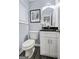 Bathroom featuring a stylish vanity and black countertop at 1694 Pheasant Dr, Atlanta, GA 30238