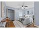 Cozy bedroom with a ceiling fan and stylish decor at 1694 Pheasant Dr, Atlanta, GA 30238