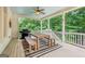 Inviting covered porch with dining area at 3088 Hidden Falls Dr, Buford, GA 30519