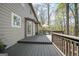 Spacious wooden deck with seating area and views of the surrounding trees at 2689 Spring Rock Ne Ct, Roswell, GA 30075