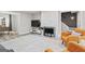 Open-concept living room showcasing a fireplace, and modern decor at 4113 Ashford Green Dr, Duluth, GA 30096