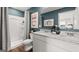 Stylish bathroom featuring double vanities, granite countertop, and a separate shower at 2810 Georgia Aster Nw Way # 6, Atlanta, GA 30318
