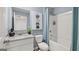 Well-lit bathroom with a single vanity, granite countertop, and a shower-tub combination at 2810 Georgia Aster Nw Way # 6, Atlanta, GA 30318