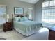 Comfortable main bedroom with large windows, carpet and ensuite bathroom at 120 Chastain # 1803, Kennesaw, GA 30144