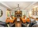 Inviting living room with a stone fireplace and plush seating at 210 Hunters Vw, Roswell, GA 30075