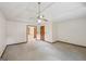 Spacious main bedroom features a tray ceiling with fan and adjacent bathroom with soaking tub at 2110 Waterloo Cir, Lawrenceville, GA 30043