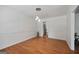 Cozy living room features hardwood floors and neutral paint colors at 3332 St John Dr, East Point, GA 30344