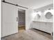 Bathroom featuring tile floor, double vanity, and an open closet at 644 Albert Nw St, Atlanta, GA 30318