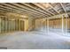 Unfinished basement awaiting your personal design with exposed ceiling and walls at 2 Silver Leaf Trl, Douglasville, GA 30134