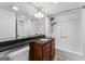 Bathroom features granite counters, cherry cabinets and a tub/shower combo at 1280 W Peachtreestreetsuffix=Street Nw # 808, Atlanta, GA 30309