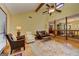 Bright, open living room with hardwood floors and views into dining and kitchen at 4920 Tremont Ne Dr, Marietta, GA 30066